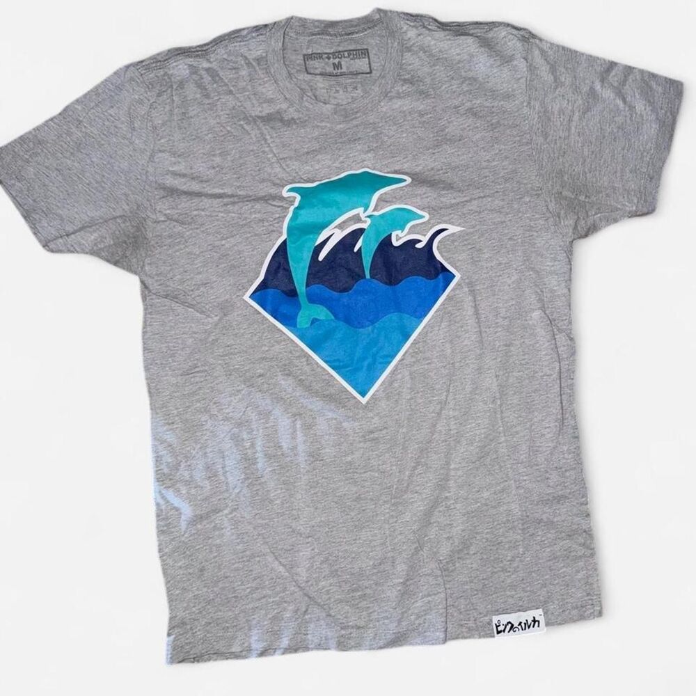 Pink-dolphin Men's Grey T-shirt